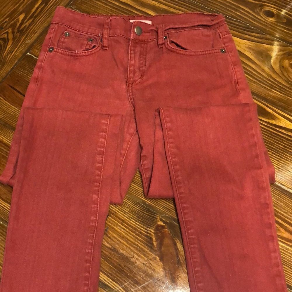 B Jewel Skinny Jeans (faded Burgundy)